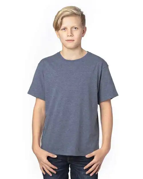 Threadfast Apparel 600at Youth Ultimate Cvc T-shirt - 600a - Navy Heather - Xs