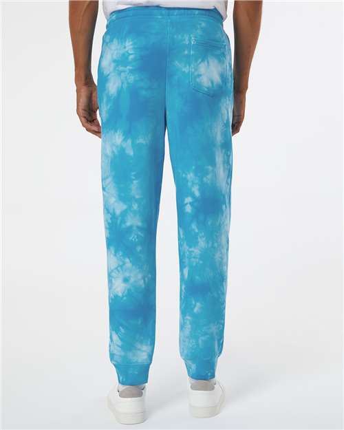 Tie Dye Aqua Blue Tie-Dyed Fleece Pants - PRM50PTTD