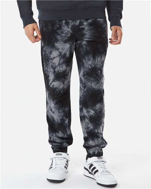 Tie Dye Black Tie-Dyed Fleece Pants - PRM50PTTD