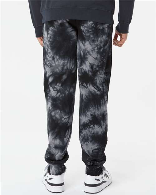 Tie Dye Black Tie-Dyed Fleece Pants - PRM50PTTD
