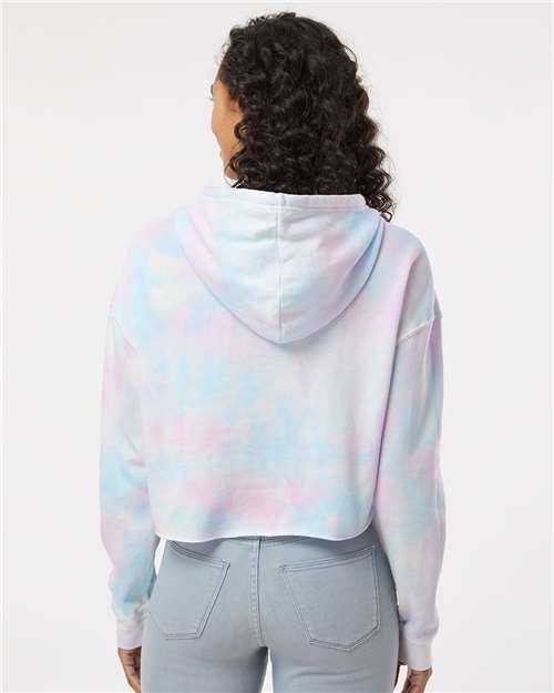 Tie Dye Cotton Candy Women’s Lightweight Crop Hooded Sweatshirt - AFX64CRP