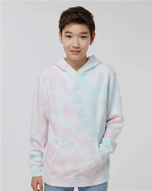 Tie Dye Cotton Candy Youth Midweight Tie-Dyed Hooded Sweatshirt - PRM1500TD