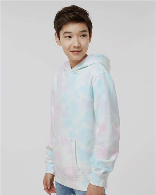 Tie Dye Cotton Candy Youth Midweight Tie-Dyed Hooded Sweatshirt - PRM1500TD