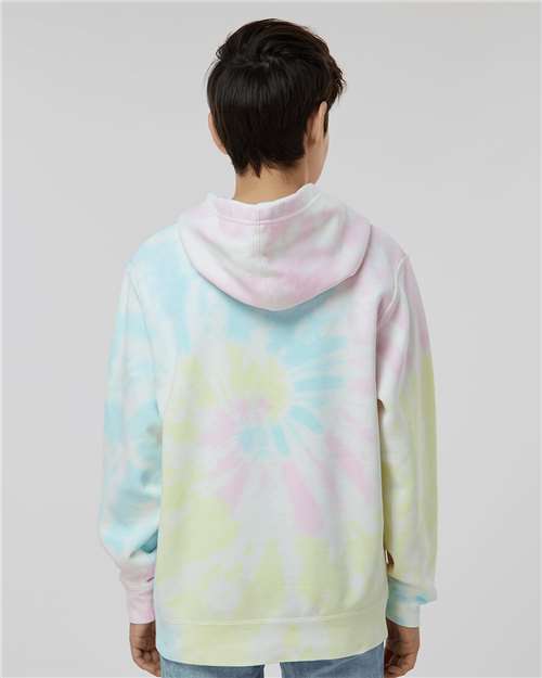 Tie Dye Sunset Swirl Youth Midweight Tie-Dyed Hooded Sweatshirt - PRM1500TD