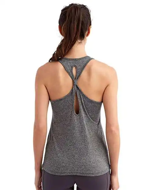 Tridri Td042 Women’s Knot Back Venus Tank - Black Melange