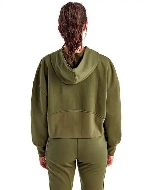 Tridri Td077 Women’s Alice Half-zip Hooded Sweatshirt - Olive