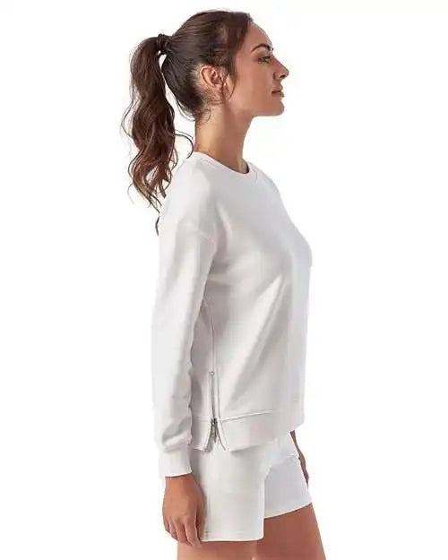 Tridri Td600 Women’s Billie Side-zip Sweatshirt - White