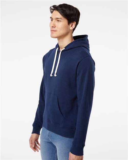 True Navy Solid Triblend Fleece Hooded Sweatshirt - 8871