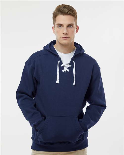 True Navy Sport Lace Hooded Sweatshirt - 8830