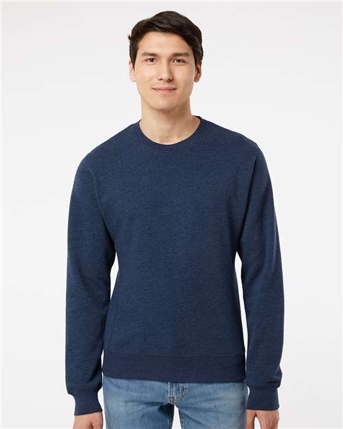 True Navy Triblend Triblend Fleece Crewneck Sweatshirt - 8870