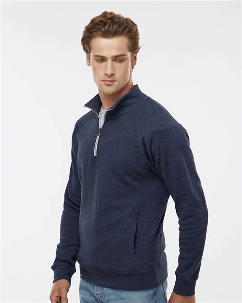True Navy Triblend Triblend Quarter-Zip Sweatshirt - 8869