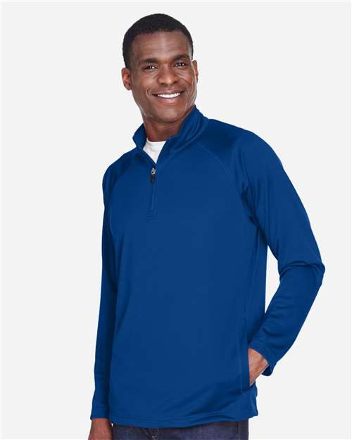 True Royal Men's Stretch Tech-Shell® Compass Quarter-Zip Pullover - DG440