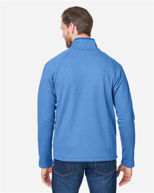 True Royal/ White Men's Venture Heathered Stripe Full-Zip - CE72