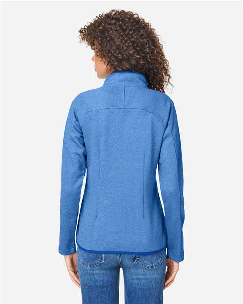 True Royal/ White Women's Venture Heathered Stripe Full-Zip - CE72W
