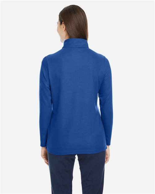 True Royal Women's Fusion ChromaSoft™ Pique Quarter-Zip Pullover - CE405W
