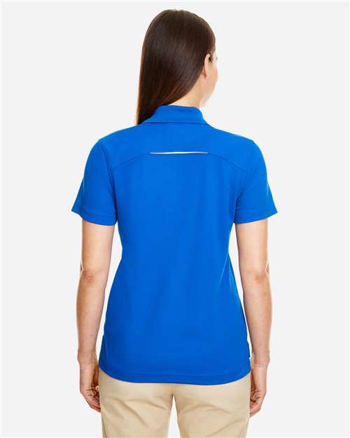 True Royal Women's Radiant Performance Piqué Polo with Reflective Piping - 78181R