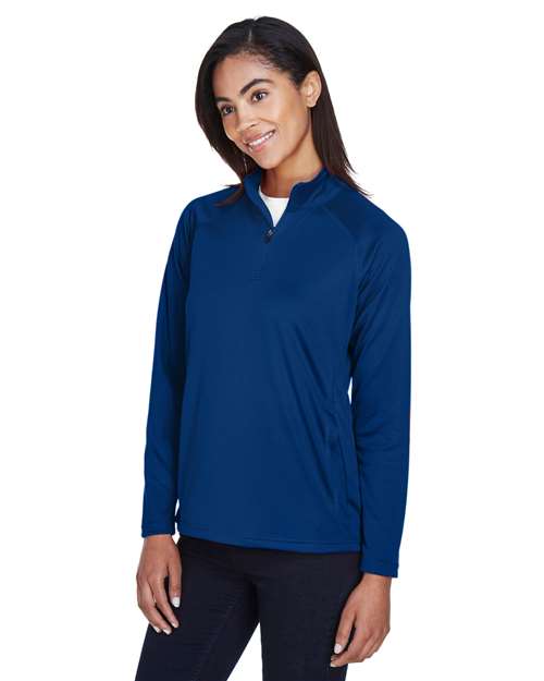 True Royal Women's Stretch Tech-Shell® Compass Quarter-Zip Pullover - DG440W