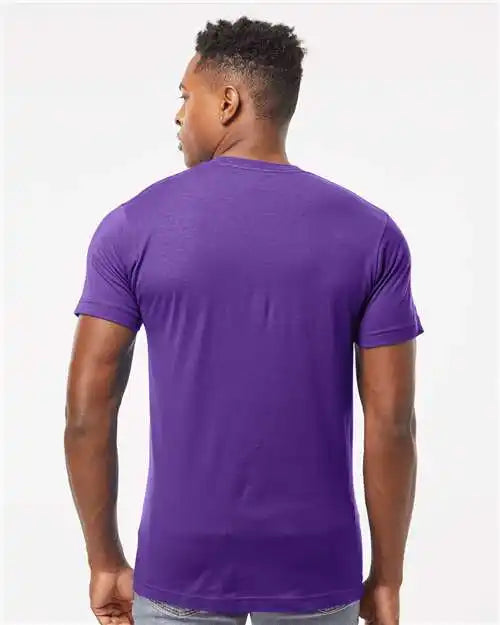 Tultex 202 Fine Jersey T-shirt - Heather Purple (disc) - (disc) / Xs