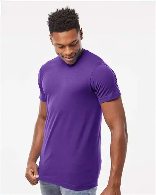 Tultex 202 Fine Jersey T-shirt - Heather Purple (disc) - (disc) / Xs
