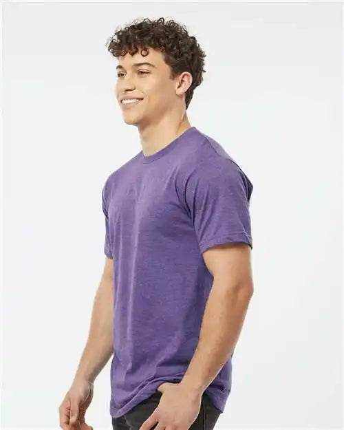 Tultex 202 Fine Jersey T-shirt - Heather Purple