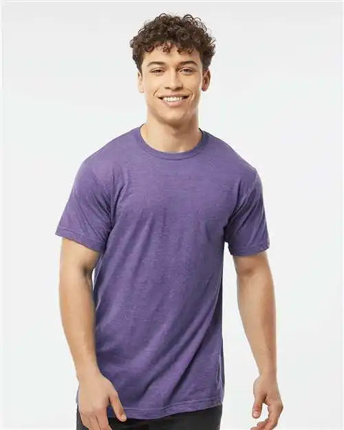 Tultex 202 Fine Jersey T-shirt - Heather Purple