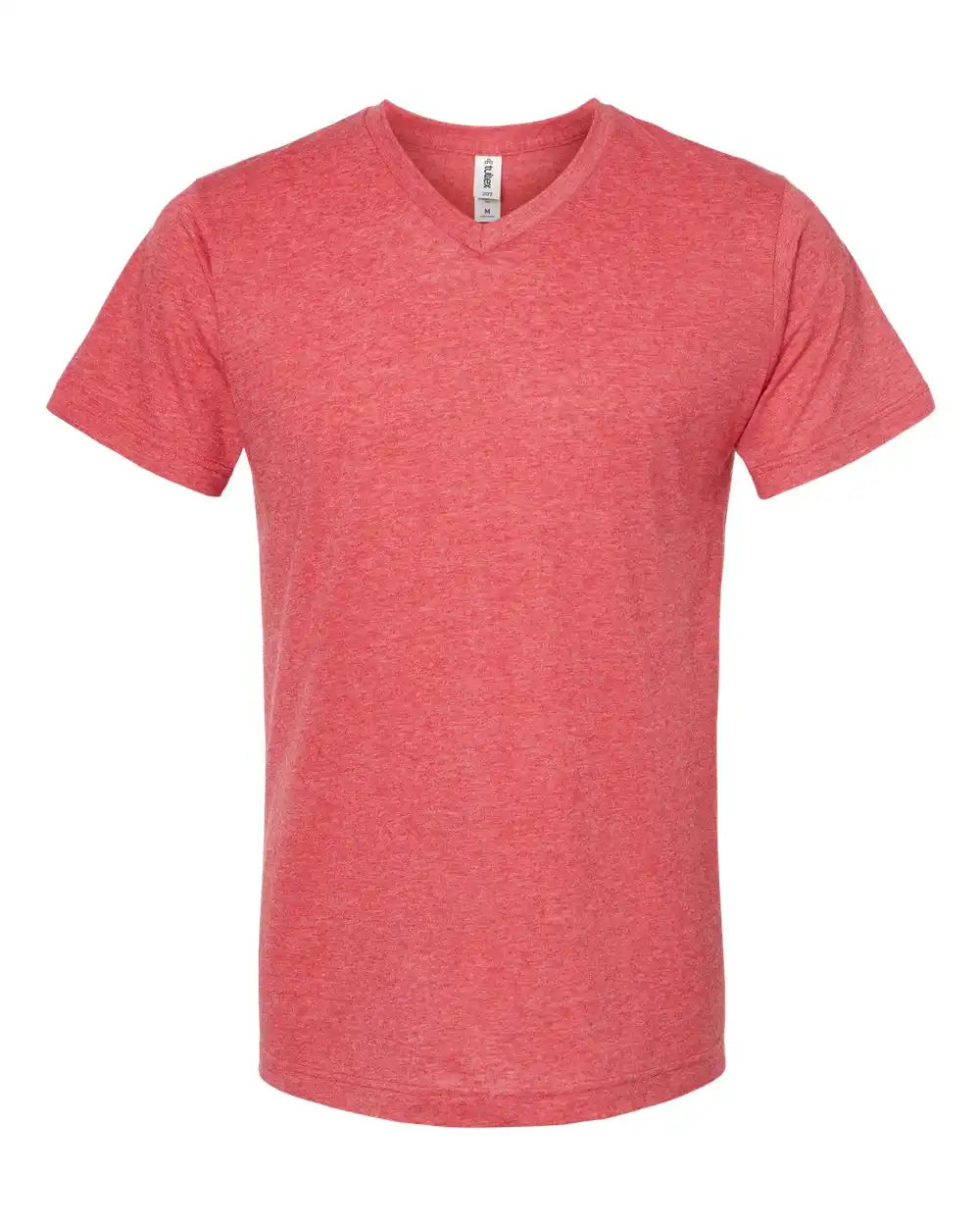 Tultex 207m Poly-rich V-neck T-shirt - 207 - Heather Red - Xs