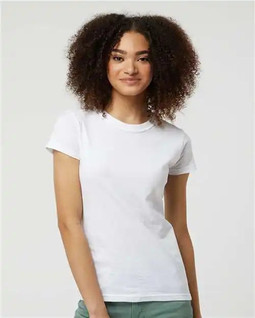 Tultex 213m Women’s Fine Jersey Slim Fit T-shirt - 213 - White