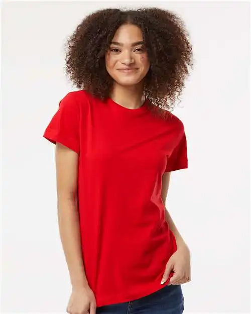 Tultex 216m Women’s Fine Jersey Classic Fit T-shirt - 216 - Red