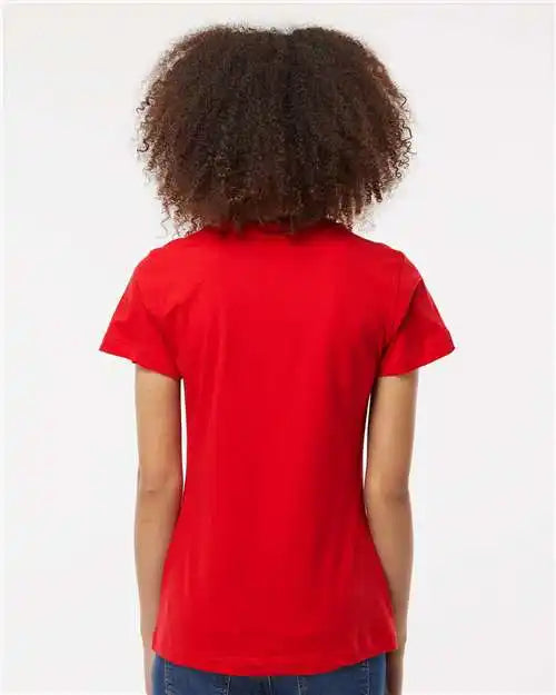 Tultex 216m Women’s Fine Jersey Classic Fit T-shirt - 216 - Red
