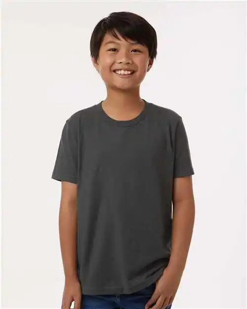 Tultex 235 Youth Fine Jersey T-shirt - Charcoal