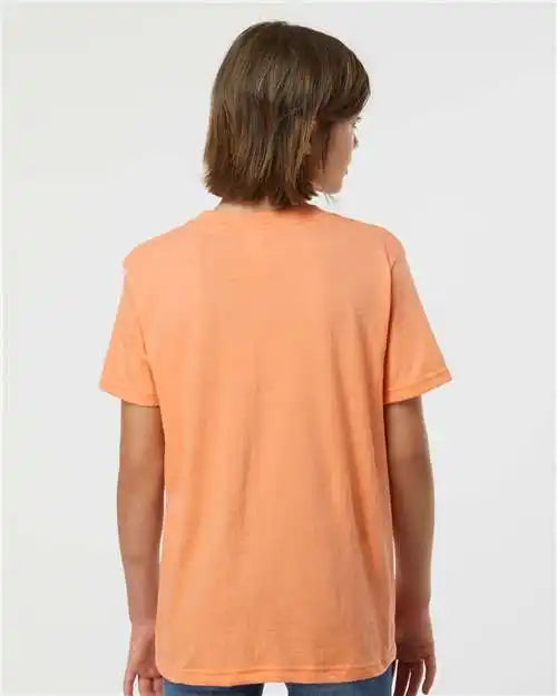Tultex 235 Youth Fine Jersey T-shirt - Heather Cantaloupe