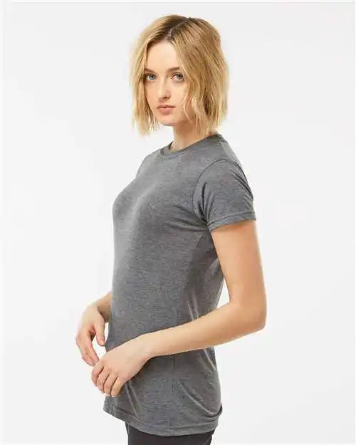 Tultex 240m Women’s Poly-rich T-shirt - 240 - Heather Charcoal