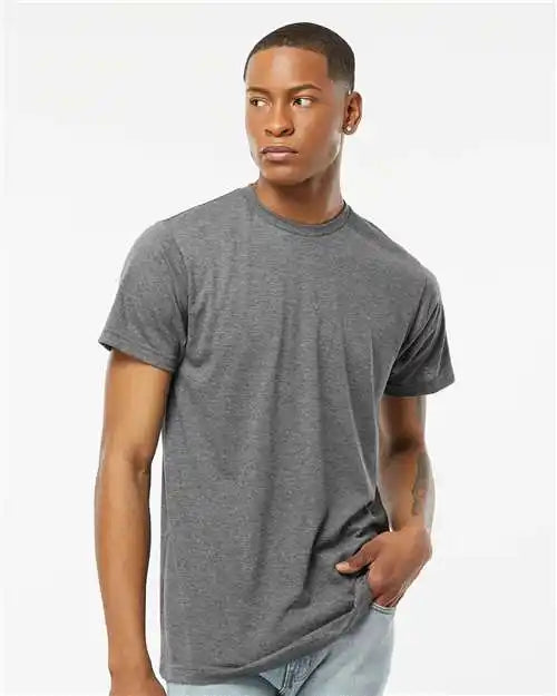 Tultex 241 Poly-rich T-shirt - Heather Charcoal