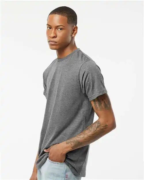Tultex 241 Poly-rich T-shirt - Heather Charcoal