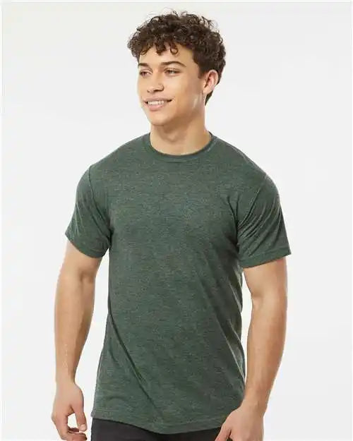 Tultex 241 Poly-rich T-shirt - Heather Hunter