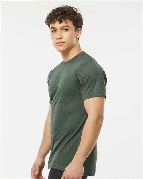 Tultex 241 Poly-rich T-shirt - Heather Hunter