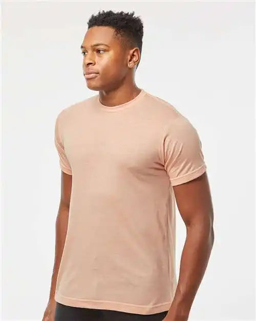 Tultex 241 Poly-rich T-shirt - Heather Peach