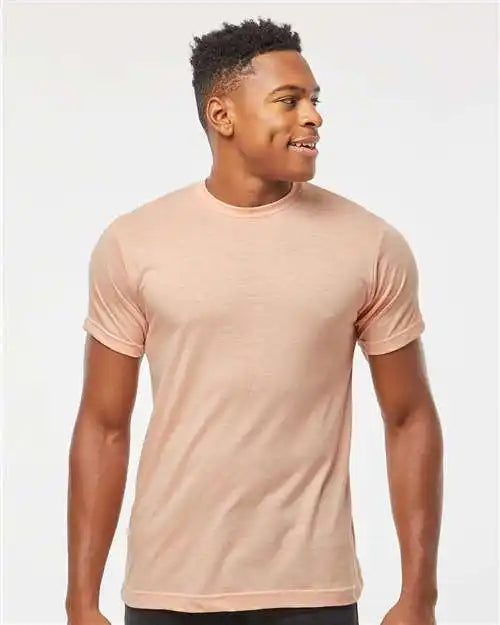 Tultex 241 Poly-rich T-shirt - Heather Peach