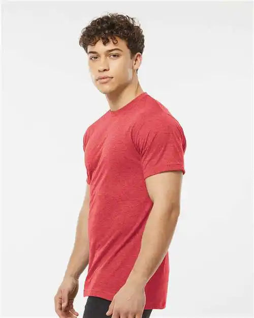 Tultex 241 Poly-rich T-shirt - Heather Red