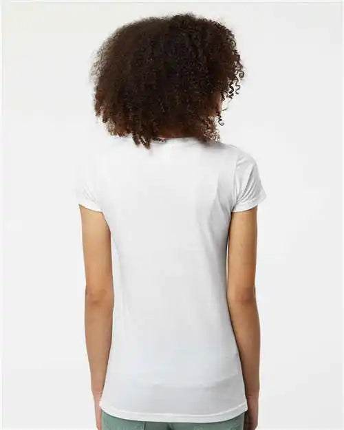 Tultex 243m Women’s Poly-rich Scoop Neck T-shirt - 243 - White