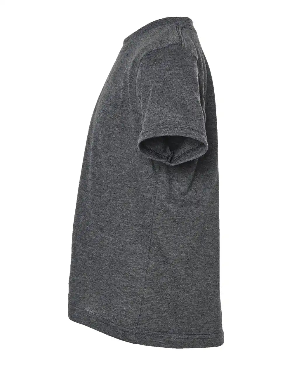 Tultex 265 Youth Poly-rich T-shirt - Heather Charcoal