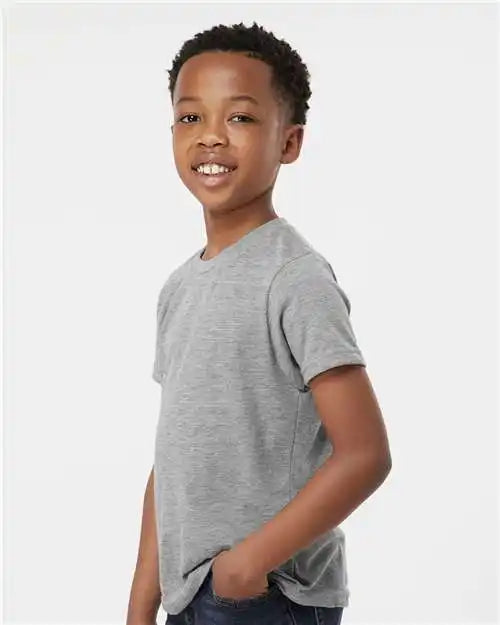 Tultex 265 Youth Poly-rich T-shirt - Heather Grey