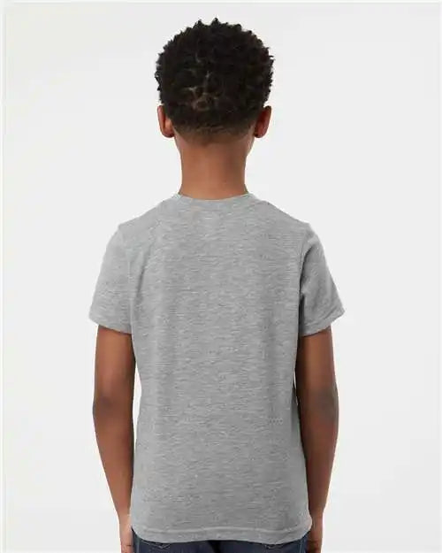 Tultex 265 Youth Poly-rich T-shirt - Heather Grey