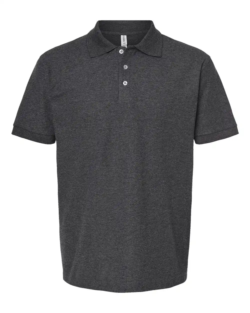 Tultex 400m 50/50 Sport Pique Polo - 400 - Heather Charcoal - s