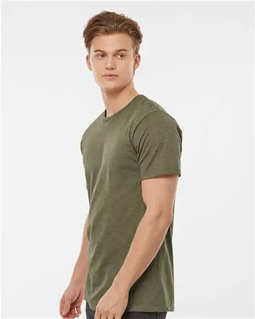 Tultex 541 Premium Cotton Blend T-shirt - Olive Heather