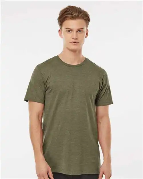Tultex 541 Premium Cotton Blend T-shirt - Olive Heather