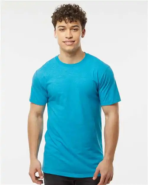 Tultex 541 Premium Cotton Blend T-shirt - Turquoise Heather
