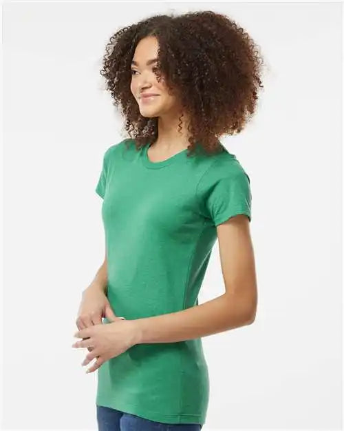 Tultex 542 Women’s Premium Cotton Blend T-shirt - Kelly Heather