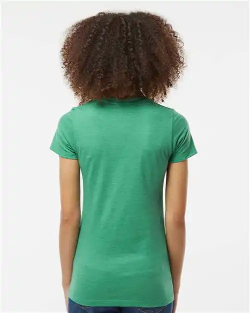Tultex 542 Women’s Premium Cotton Blend T-shirt - Kelly Heather