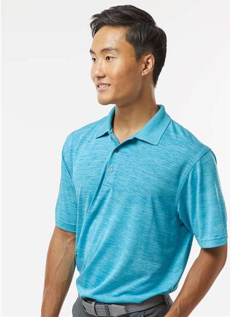Turquoise Heather Dakota Striated Heather Polo - 130